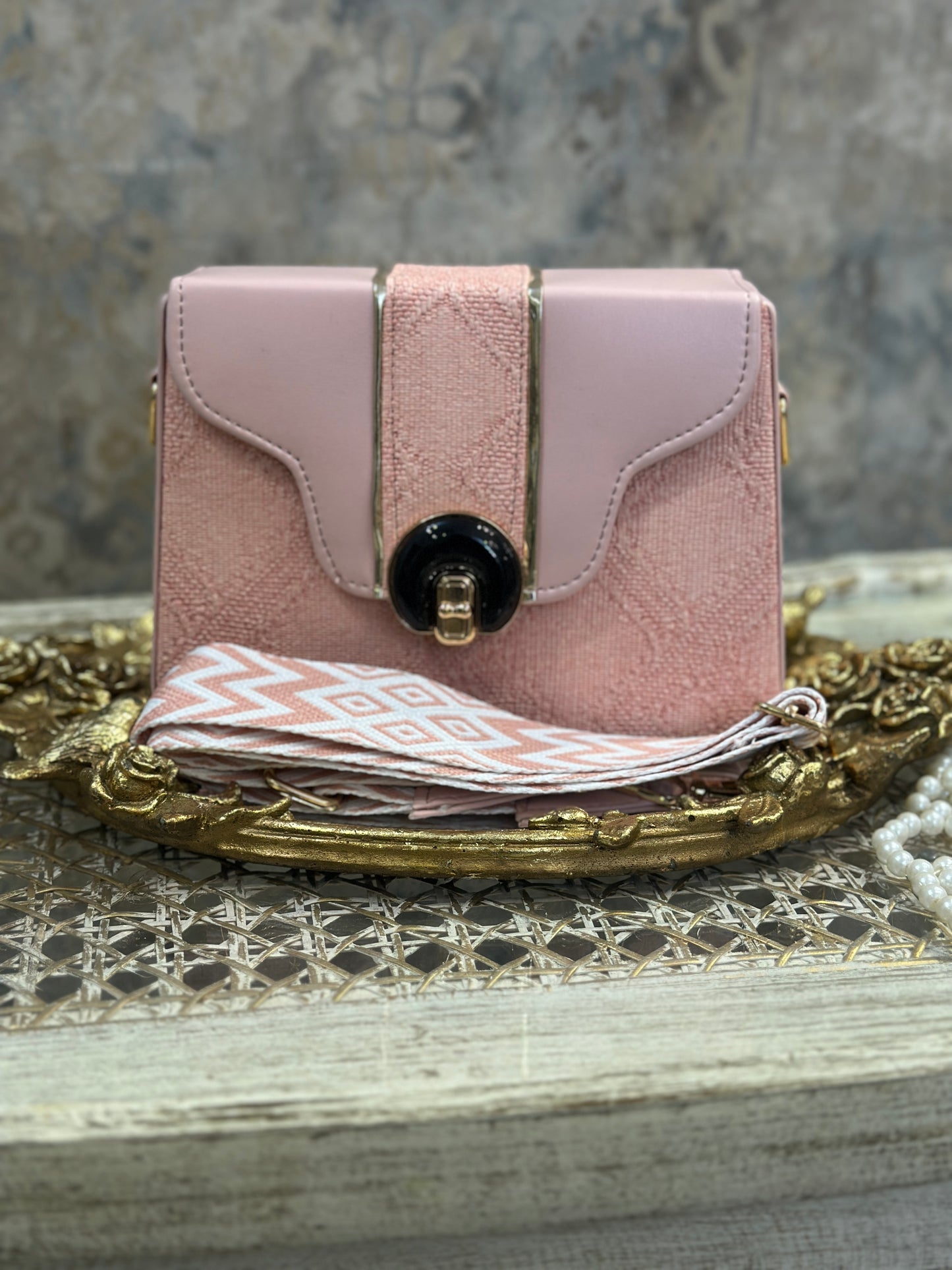 Pink Charming Belt Cross-Body Bag