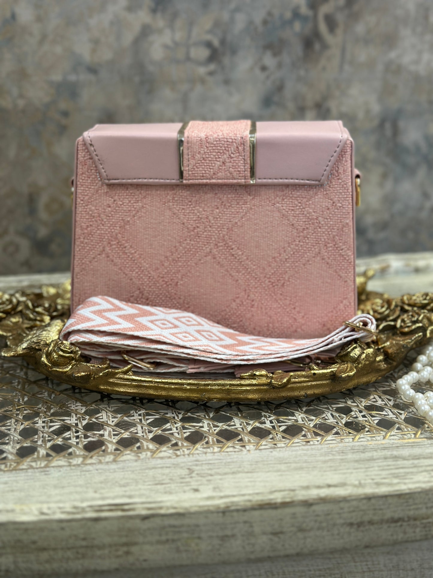 Pink Charming Belt Cross-Body Bag
