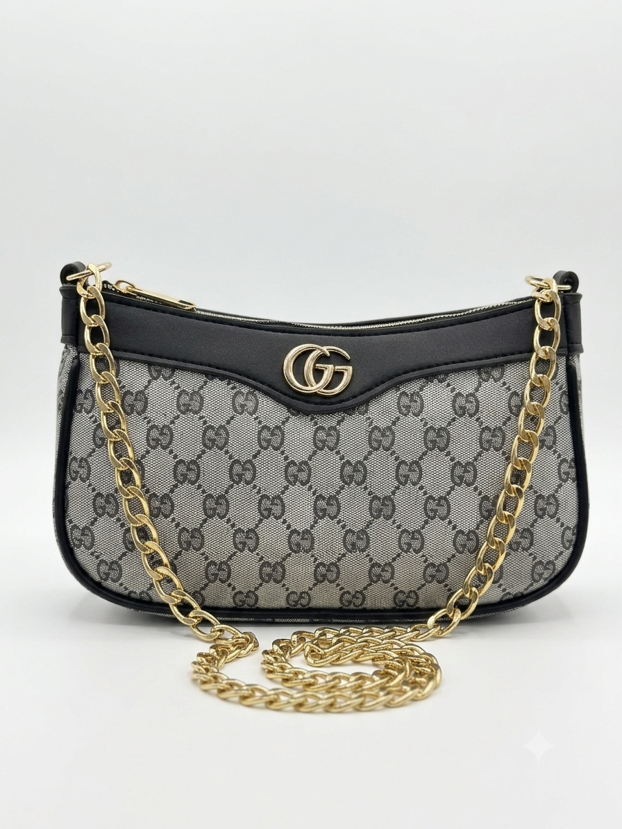 Floral Grey Gucci Cross-Body Bag