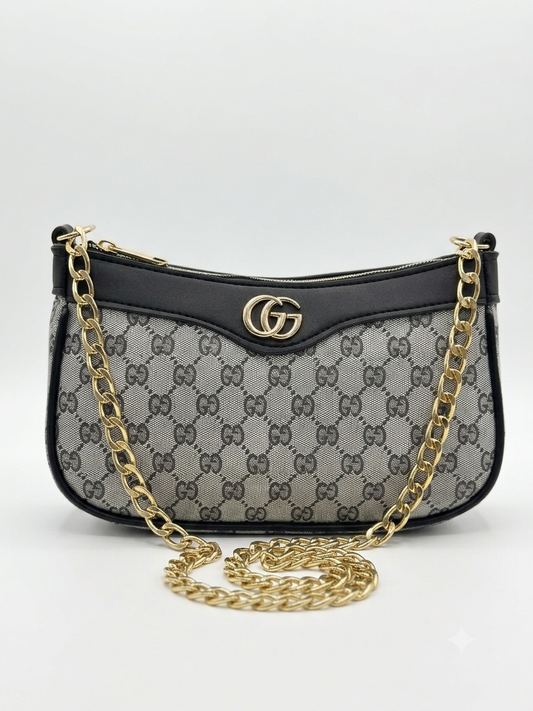 Floral Grey Gucci Cross-Body Bag