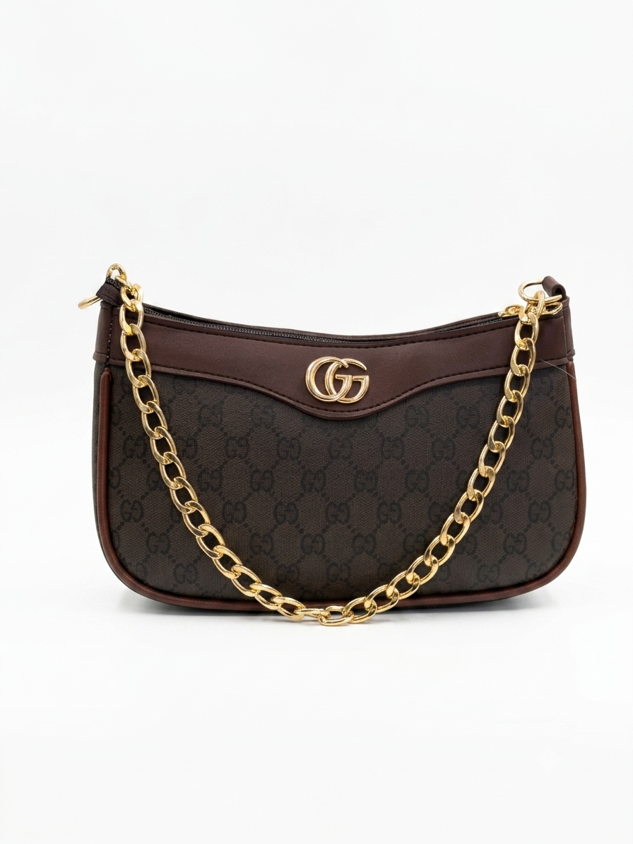 Floral Brown Gucci Cross-Body Bag