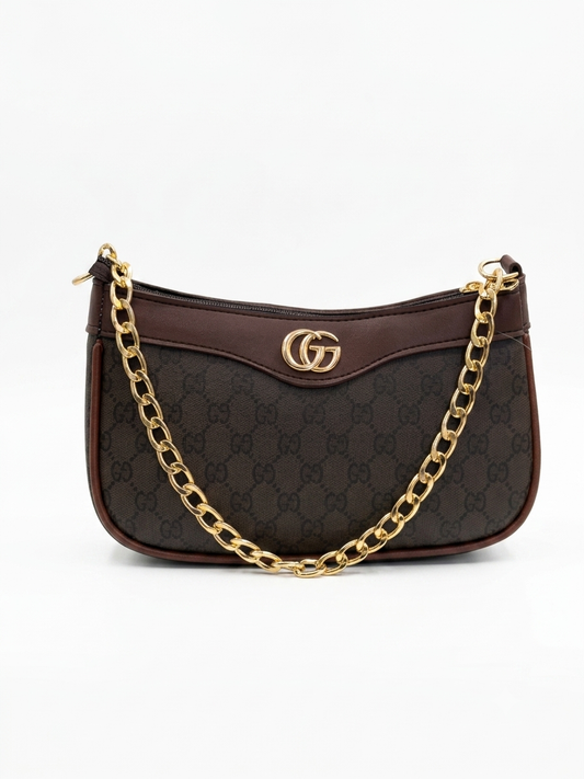 Floral Brown Gucci Cross-Body Bag