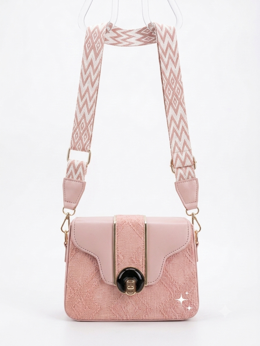 Pink Charming Belt Cross-Body Bag