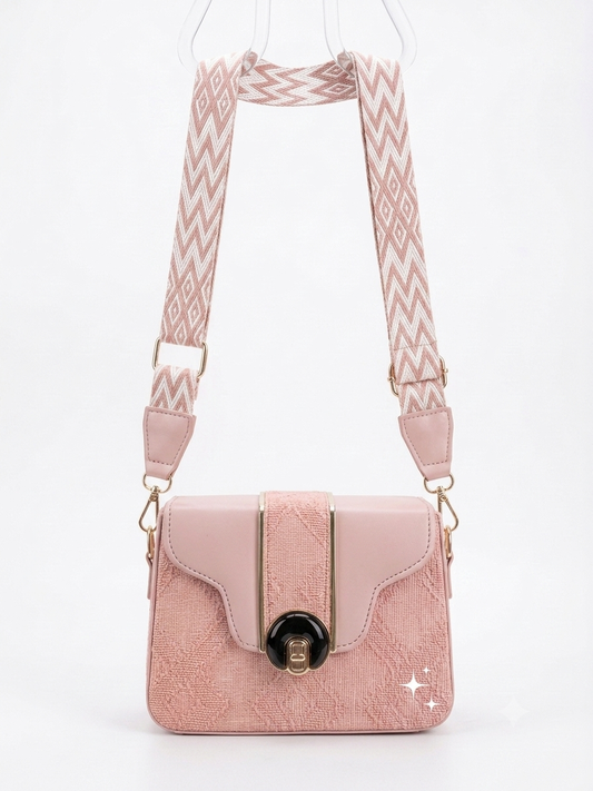 Pink Charming Belt Cross-Body Bag